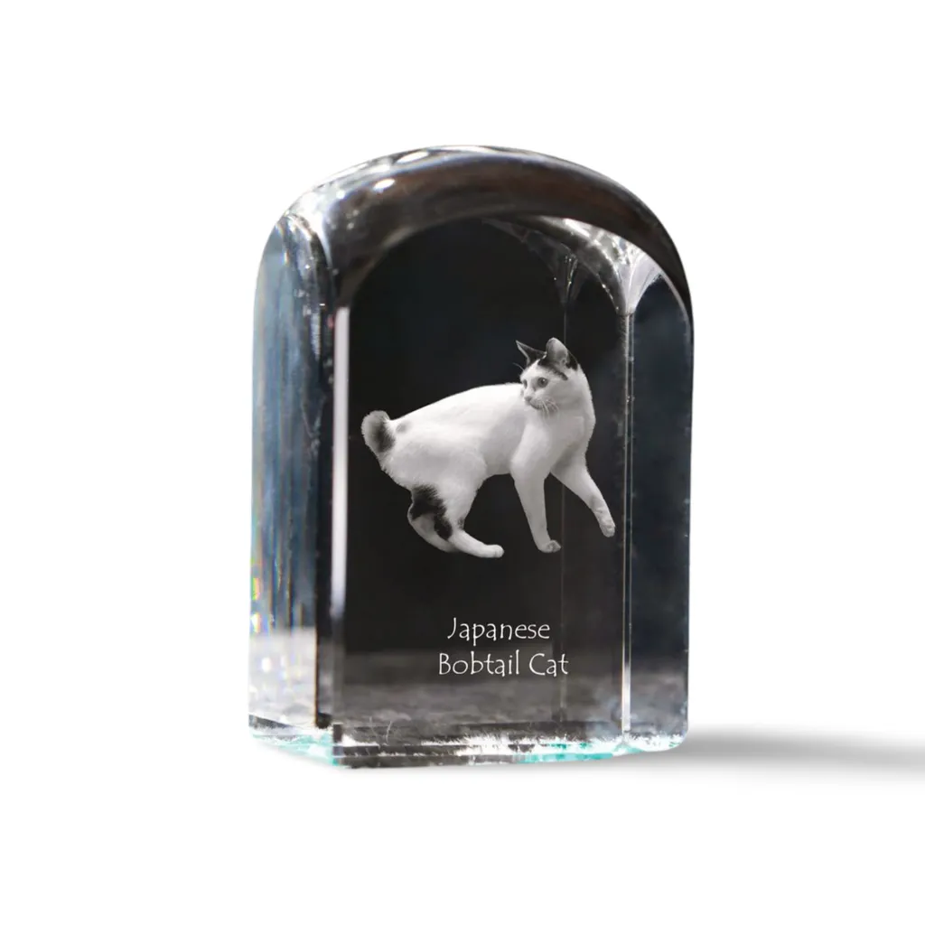 Art-Dog Cristallo Gatto Bobtail | Decorazione Luxury per Scrivania