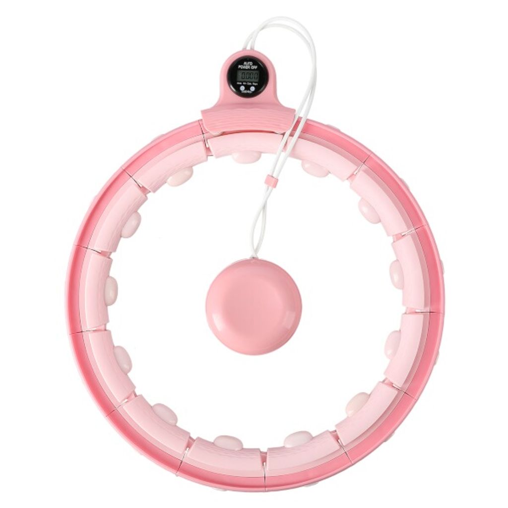 Massage-Hula-Hoop Home FH02 mit Gewicht und Zähler, rosa