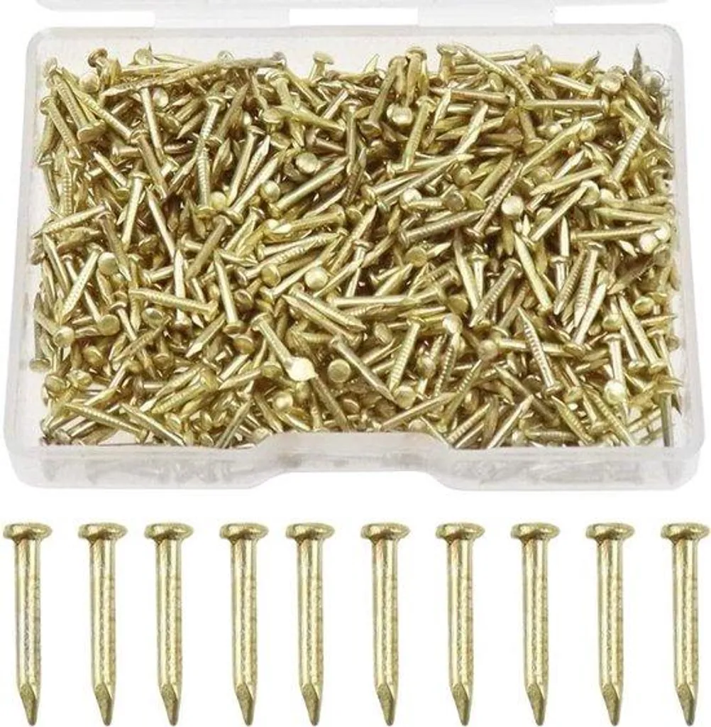 Clous laiton 10 mm dorés anti-rouille pour fixer vos photos et fils