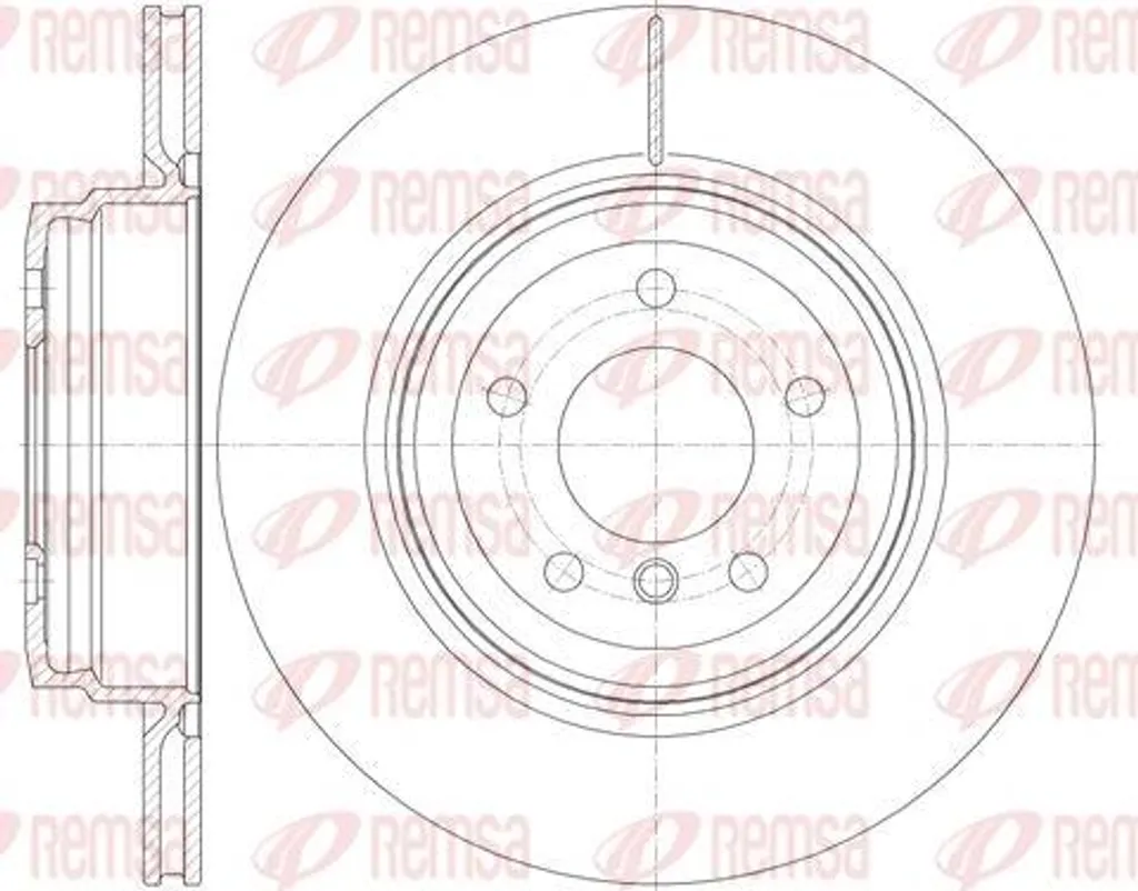 Disque de frein arrière pour BMW X1 E84 et Série 3 E92 E93 REMSA 6976.10