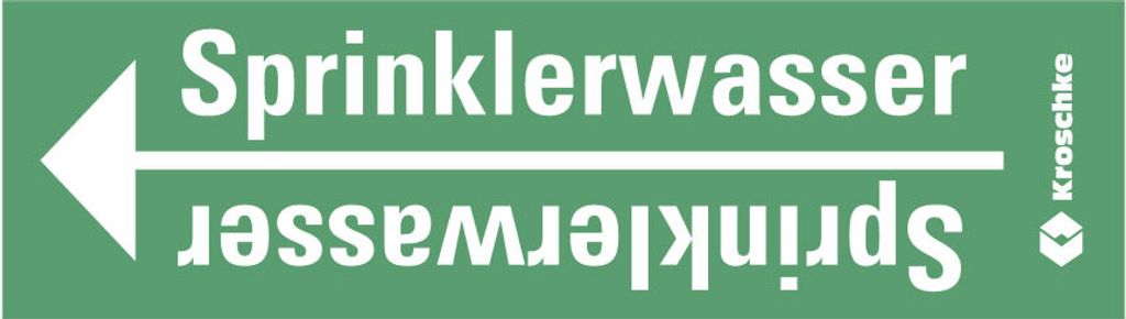 Dreifke Rohrleitungsband Sprinklerwasser, praxisbewährt, ab Ø 10mm, grün/weiß, 33m/Rolle