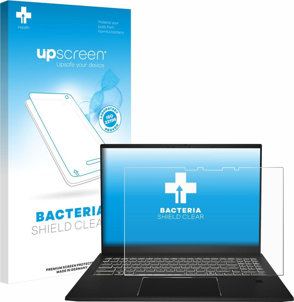 upscreen Schutzfolie für MSI Summit A16 AI+ Displayschutz Displayschutzfolie Folie Klar antibakteriell