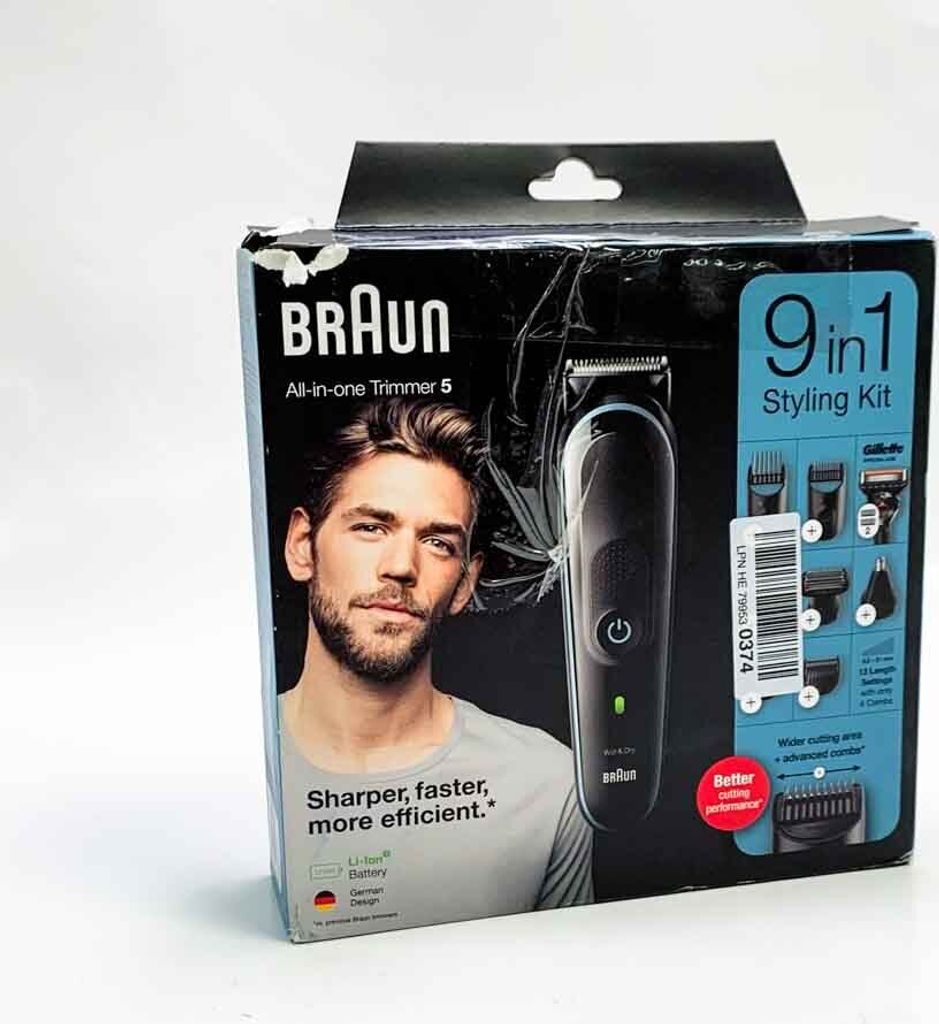 Braun Multi-Grooming-Kit 5 – 9-in-1 Barttrimmer & Bodygroomer, 13 Längen (0,5-21 Mm), Wasserdicht, 100 Min. Akku, Inkl. 7 Aufsätze