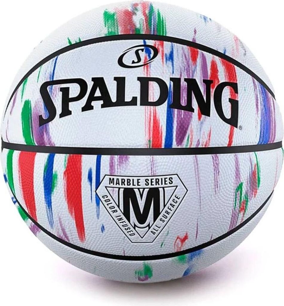 Basketball Spalding Marble Series Hg Sz7 Weiß 7 (Größe 7)