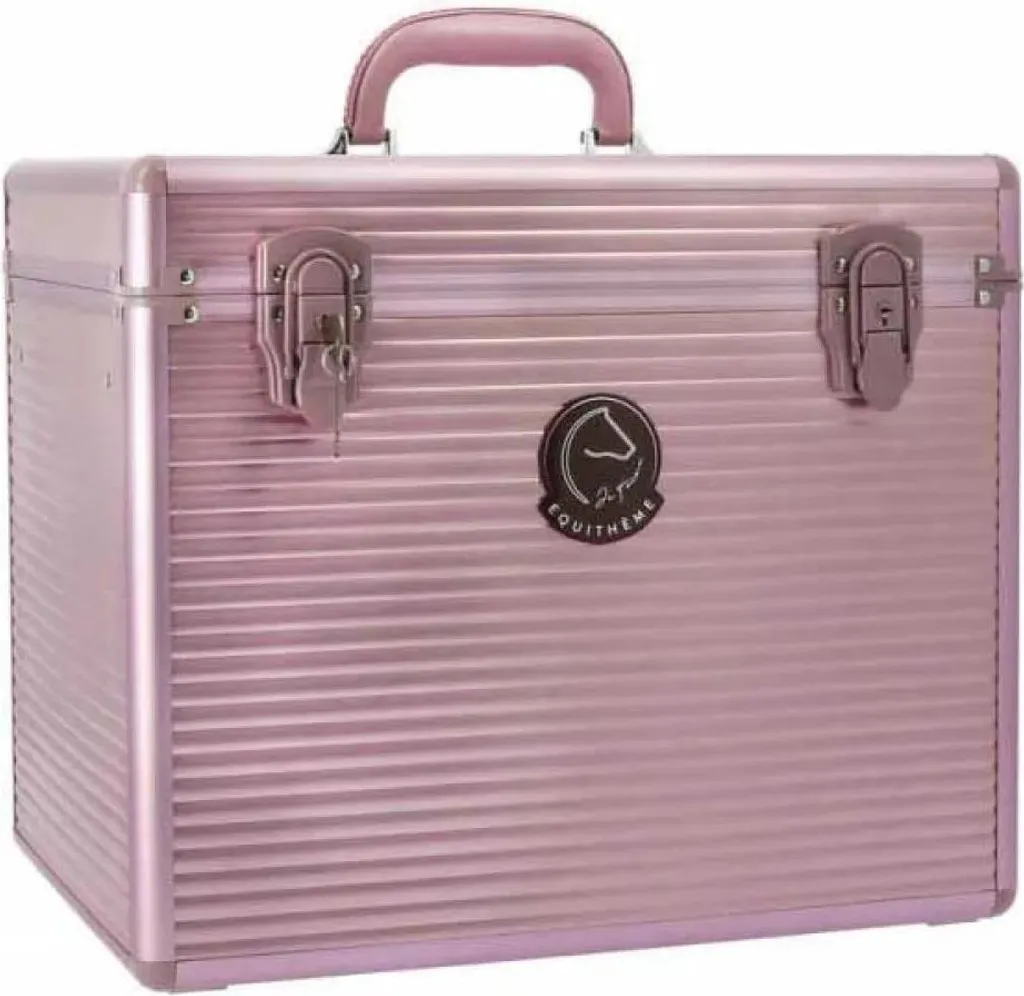 Mallette de pansage Equitheme Rosa - Coffre de soin complet pour cheval
