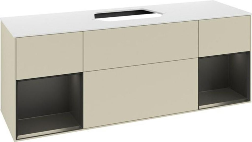 V&B Waschtischunterschrank Finion 160x60, Pl w m, Rg b m Lac, si Gr m Lac