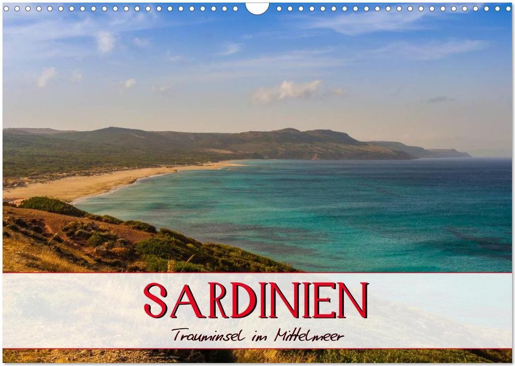 Sardinien Panoramakalender (Wandkalender 2026 DIN A3 quer), CALVENDO Monatskalender