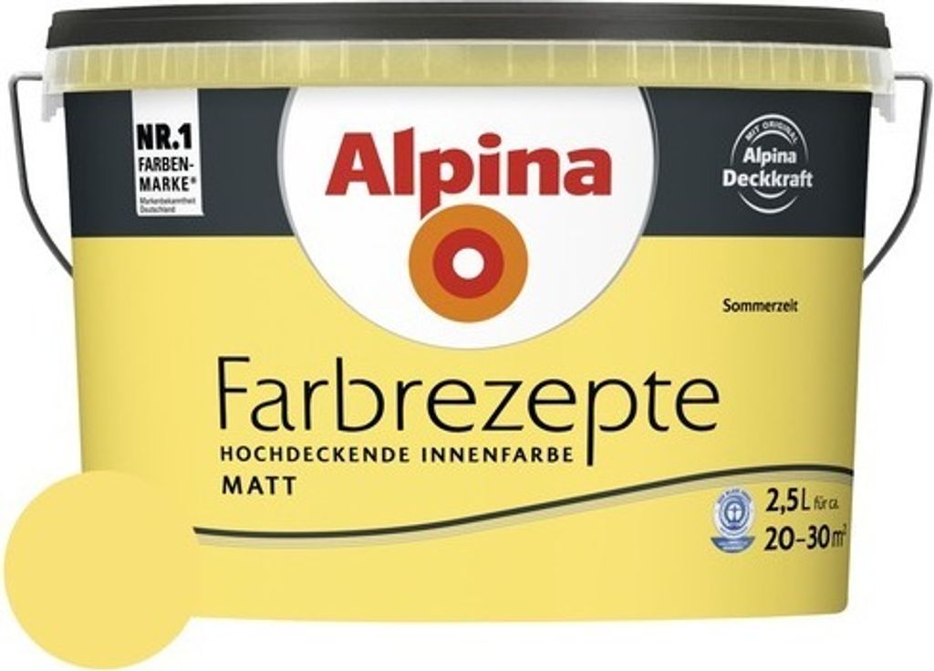 Alpina Wandfarbe Farbrezepte Sommerzeit 2,5 l Produktbild 