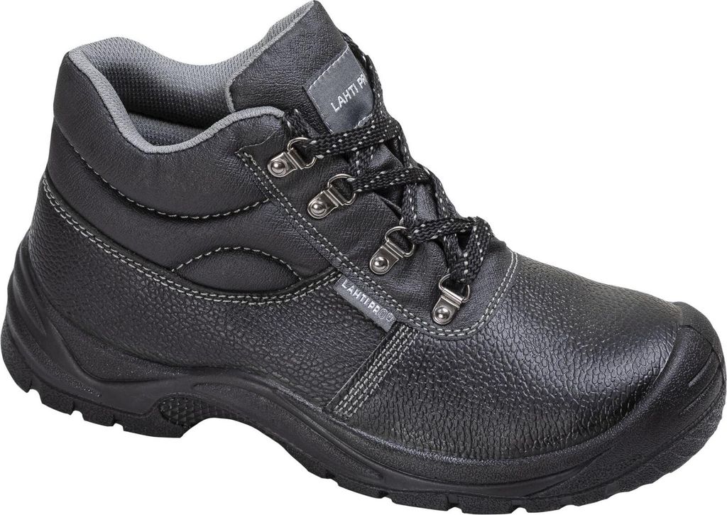 Lederstiefel Schwarz-Grau, S3 Src, "39", Ce, Lahti