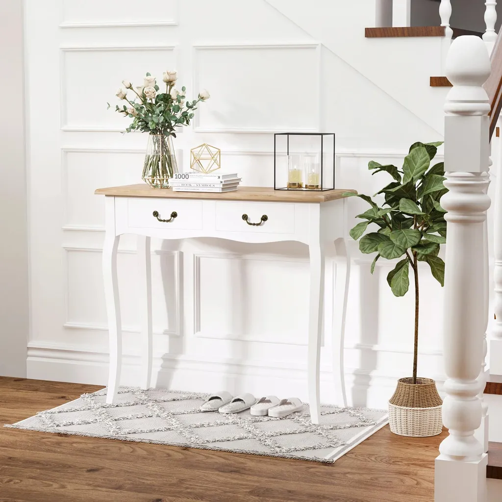 Console de rangement 2 tiroirs pour optimiser vos petits espaces - 2