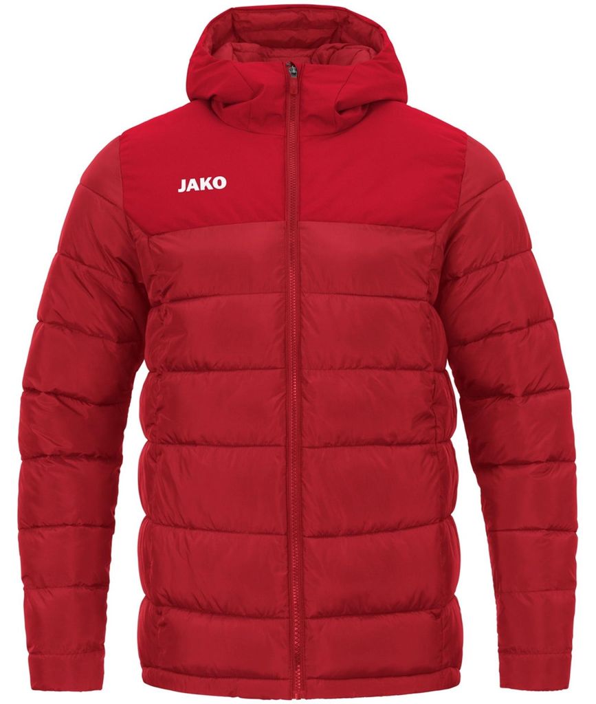 Jako Stadionjacke Kinder rot weiß Gr 128