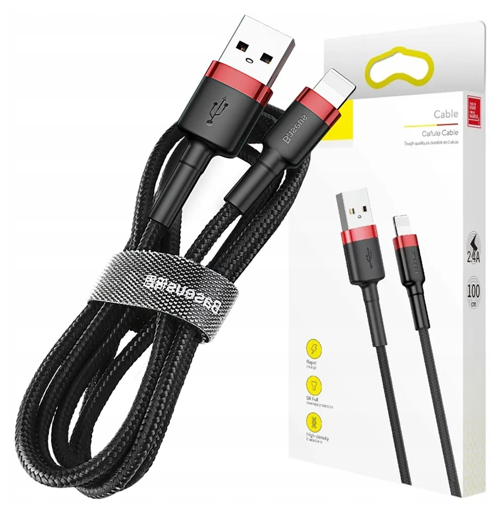 Offerta Baseus Cafule: Cavo iPhone Rinforzato 2.4A - Stock Limitato