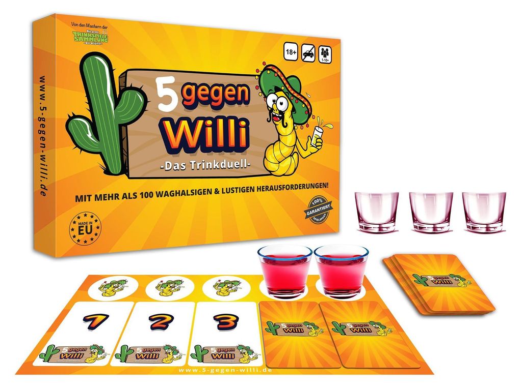 5 gegen Willi - Das Trinkduell Trinkspiel Saufspiel Produktbild 