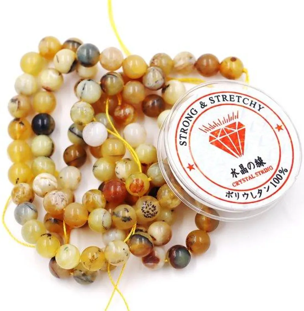 Perles opale jaune 10mm pour créer vos propres bracelets de protection DIY