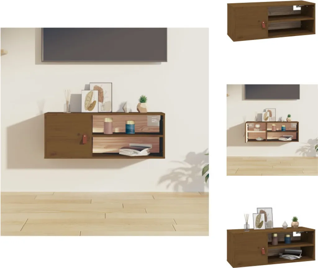 Armadietto a Parete Elegante in Pino Massiccio 80x30x30 cm - vidaXL