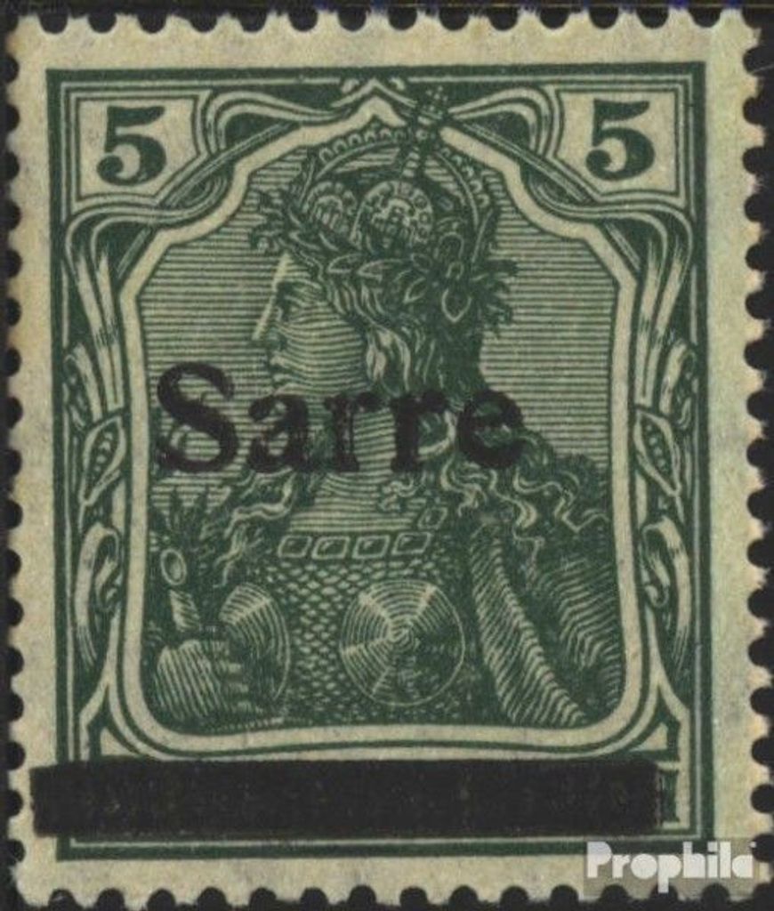 Briefmarken Saarland 1920 Mi 4a III postfrisch Germania