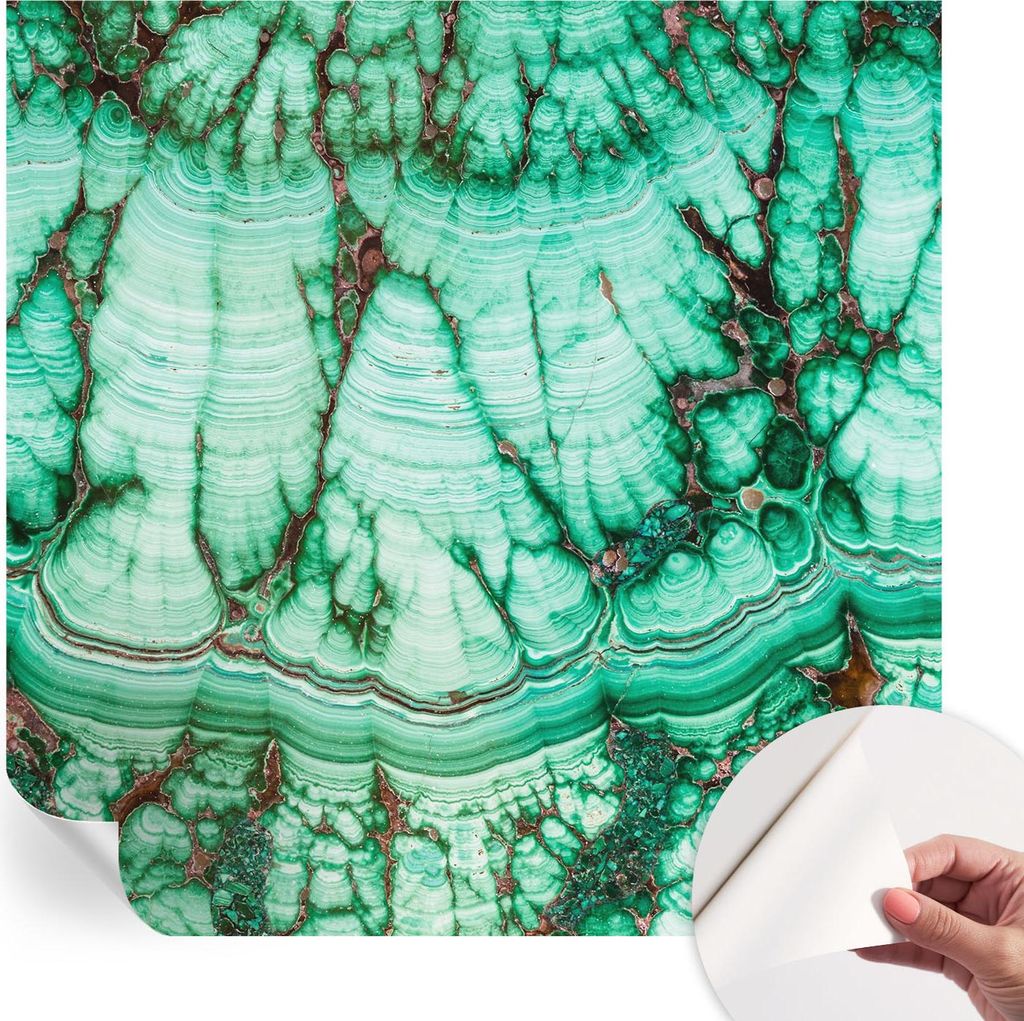 Selbstklebende Wandtapete - Dekorative Tapete für Wohnzimmer - Klebefolie für Wandbilder - Tapetenfolie für Wanddekoration - 250x250 cm - Grüne...