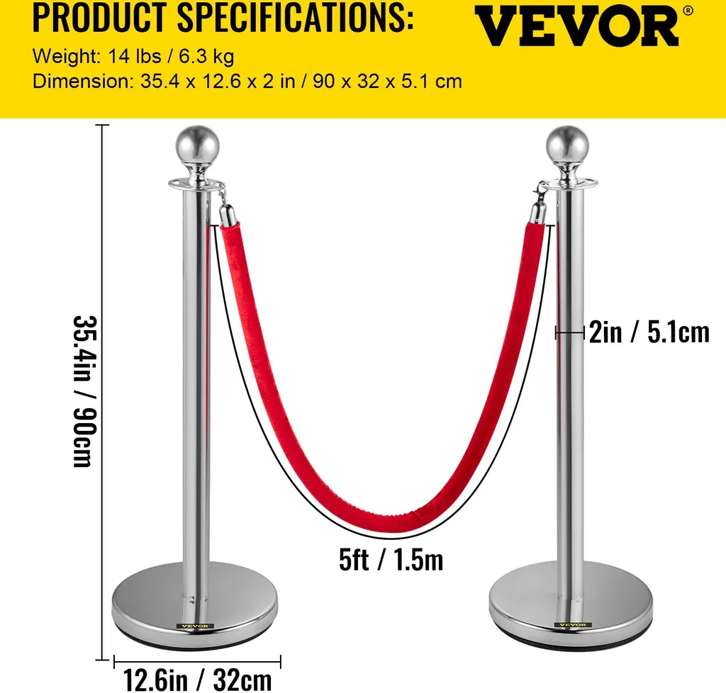 Poteaux de guidage à sangle rouge pour aéroport et réception