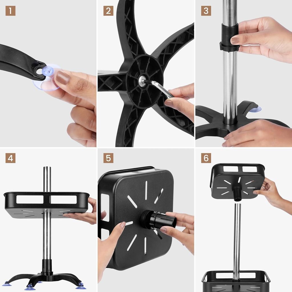 2-lagiges drehbares Kräuterregal - Kräuterkarrussell rotierend - Lazy Susan Küchenorganizer für Kräutergläser und Gewürze - Kräuterregal Me...