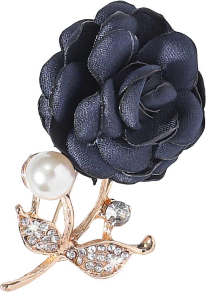Brosche mit Rosenmotiv aus Kunstperlen, künstliche Blumen, Anstecknadel für Damen, Strass-Anstecknadel, Kleidungszubehör für Mantel, Hut, Tasche