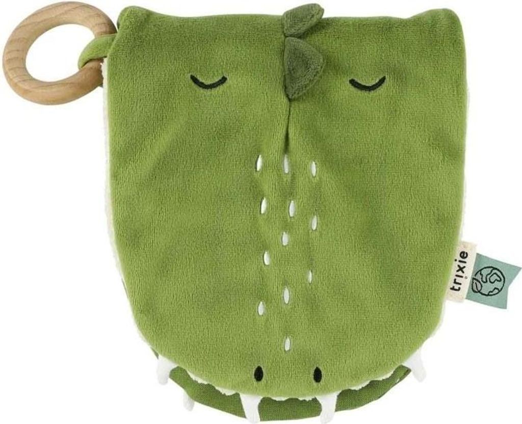 Trixie Baby Fühlbuch Karton Mr. Dino grün Spielzeug Buch