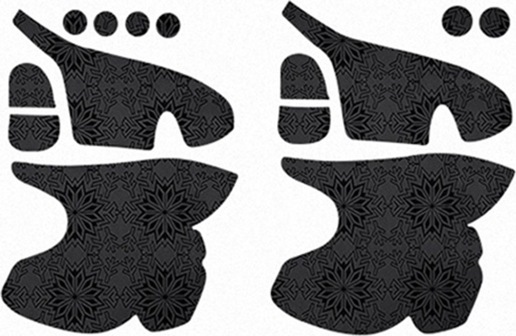 INF Verbesserter Halt: Schwarze Schneeflocken-Aufkleber für Sony PS5 Controller