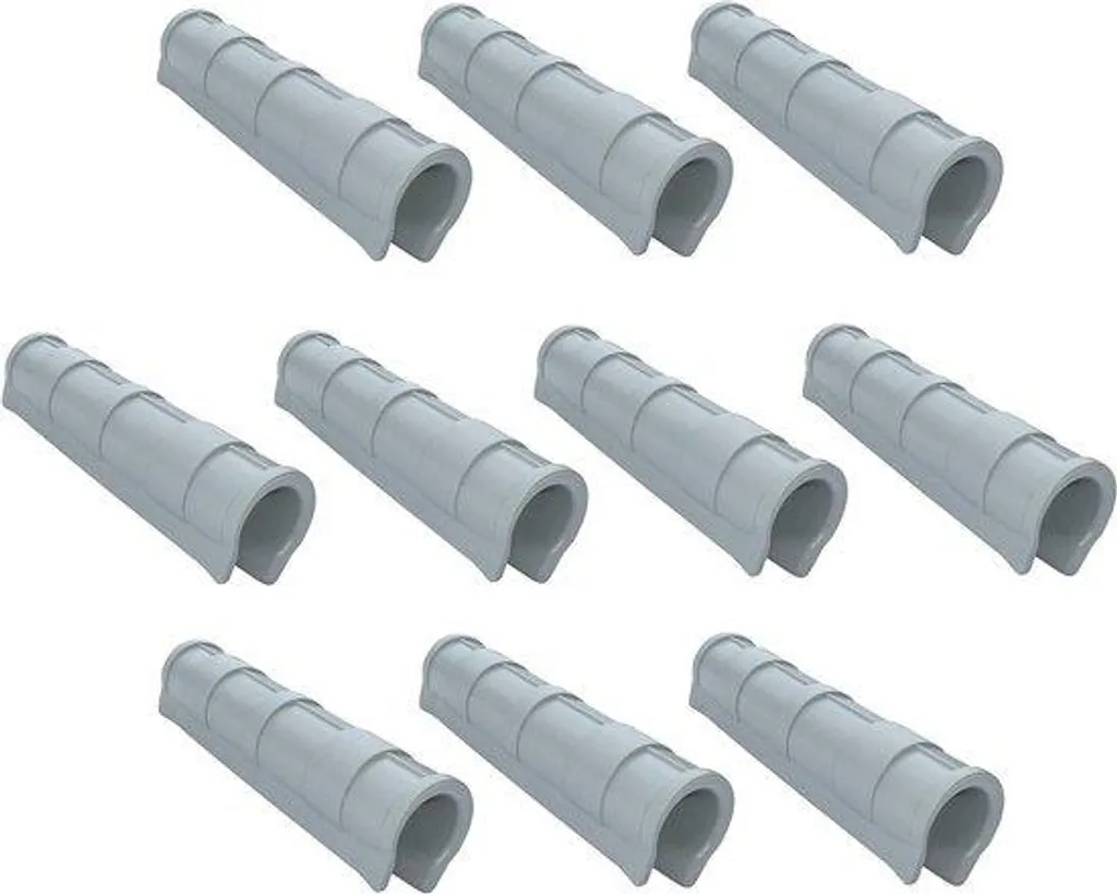 Clips de fixation pour tube de serre 24 mm en plastique vert x10
