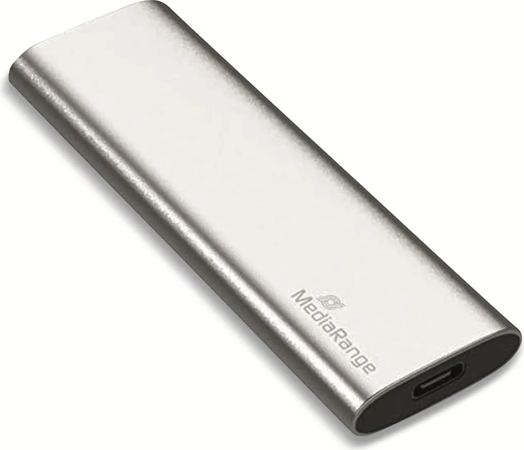 Disque dur externe SSD 240Go USB-C boîtier silicone antichoc argent - 2
