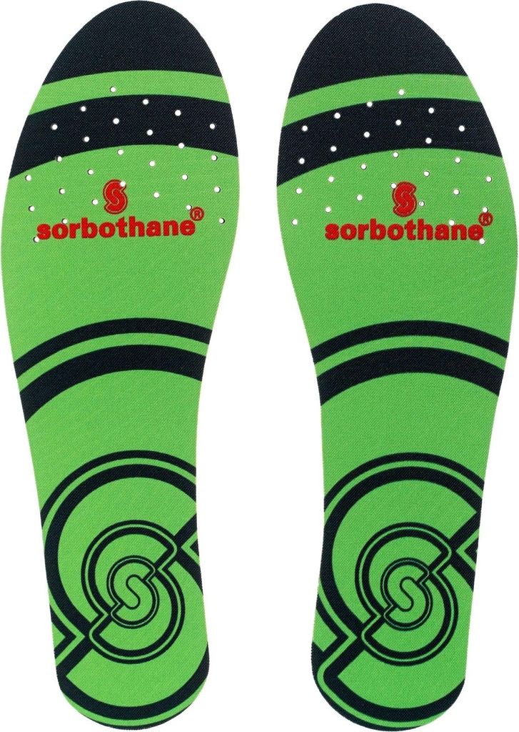 Sorbothane - Einlegesohlen "Single Strike" RD3560 (36 EU - 38 EU) (Grün/Schwarz)