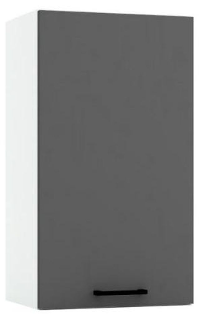 Küchenhängeschrank 40 cm - Graphit und Ashegrau - Modulküche - Soft-Close-System - Küchenschrank - Universelle Frontmontage