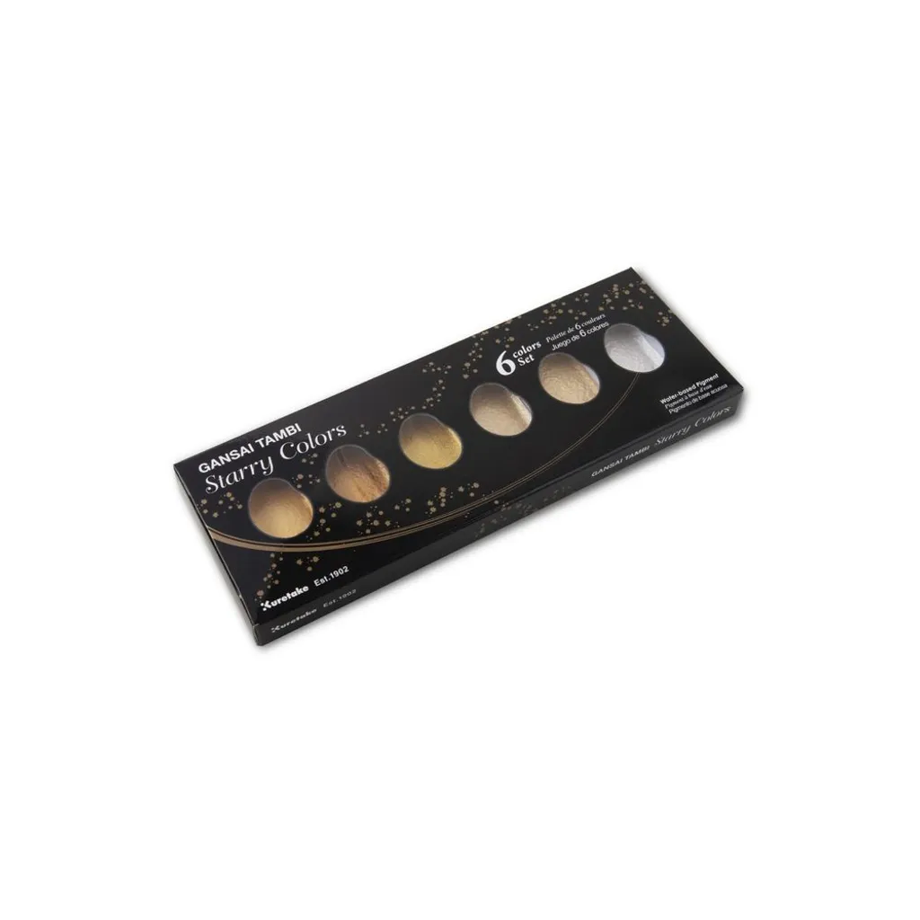 Aquarelle Haute Couvrance Kuretake Starry Colors pour Papier Noir x6