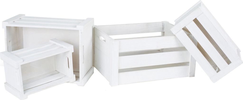 Holzkiste Weiss Tedi
