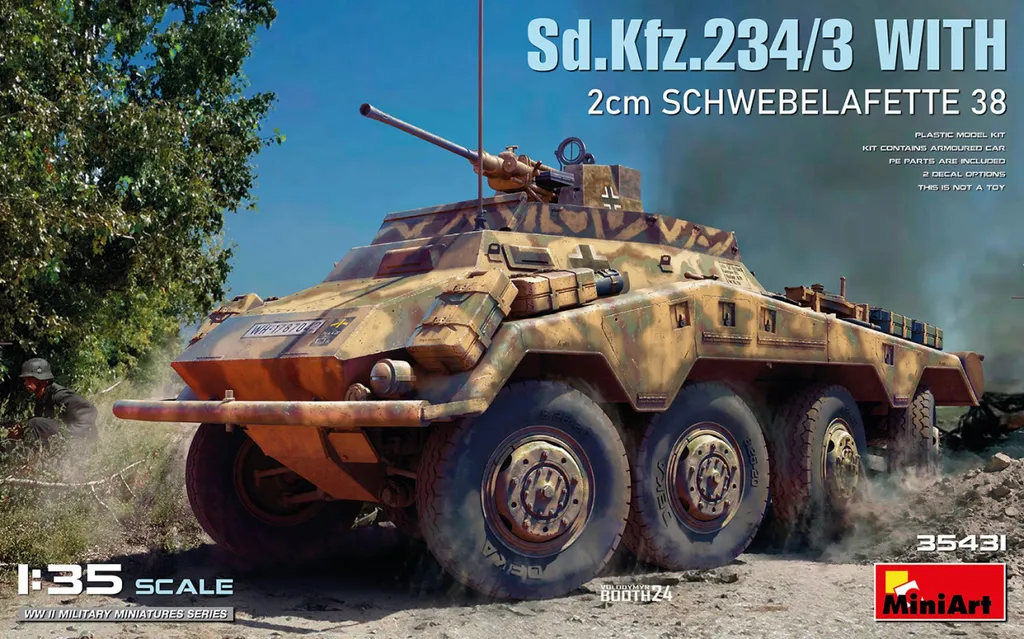 Véhicule Sd.Kfz. 234/3 1/35 pour diorama historique et modélisme militaire