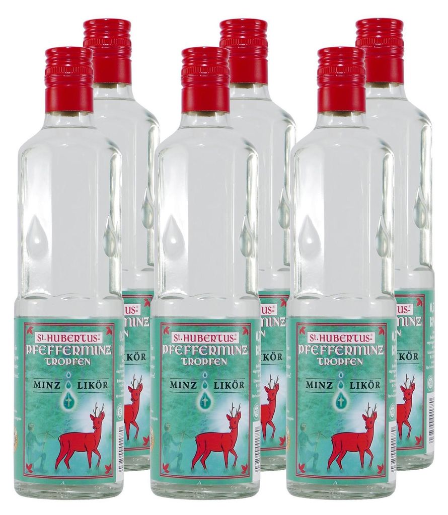 St. Hubertus Pfefferminz-Tropfen Likör (6 x 0,5L)