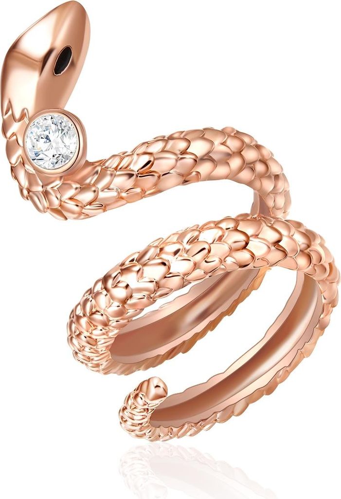 Lulu Jane Ring Schlange Metall-Legierung Kristalle von Swarovski 50070050 52