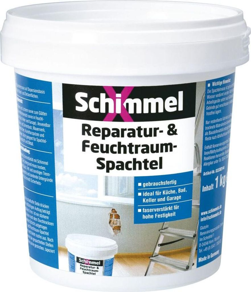 Schimmel X Reparatur- und Feuchtraumspachtel 1 kg Produktbild 