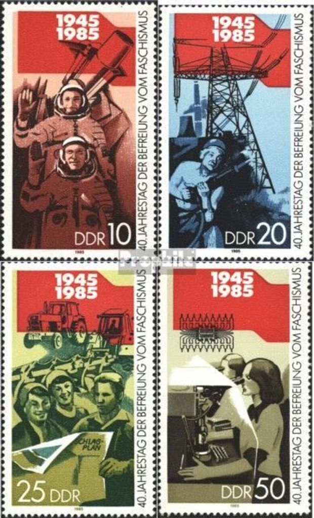 Briefmarken DDR 1985 Mi 2941-2944 (kompl.Ausgabe) postfrisch 40.Jahrestag der Befreiung vom Faschismus