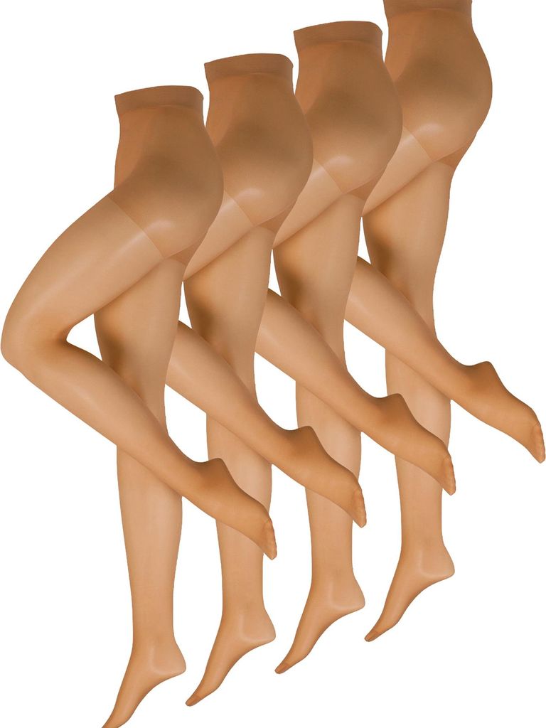 NUR DIE 4-Pack Fit in Form Strumpfhose 40 Den - amber - Größe 44/48 = L