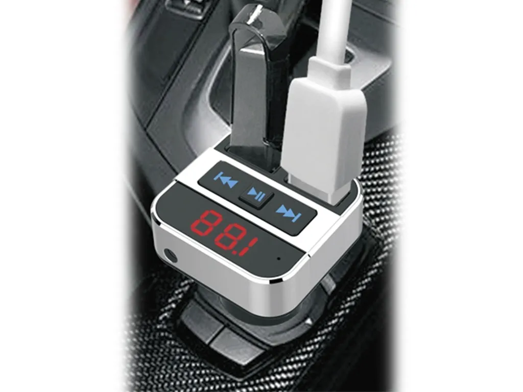 Transmetteur FM Caliber PMT406 Chargeur USB Double et Écran LED Intégré - 2