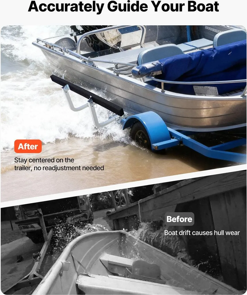 Solution de centrage pour remorque bateau acier épais 2 pièces kit