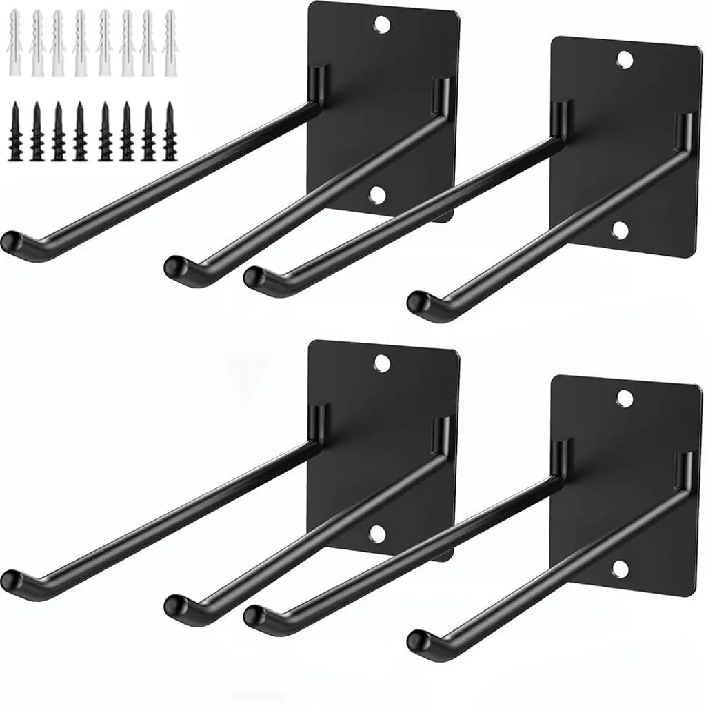 Rangement Mural Garage Gain de Place pour Balais Pelles et Râteaux - 4pcs