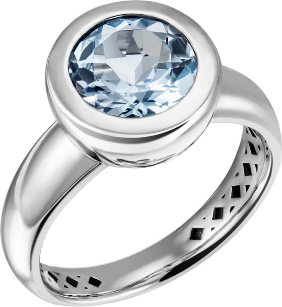 Gr. 56 Damen Ring 925 Sterling Silber 1 Blautopas hellblau Produktbild 