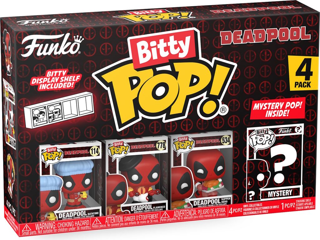 Deadpool Bathtime Flamenco Super Hero Bitty Pop! Funko Produktbild 