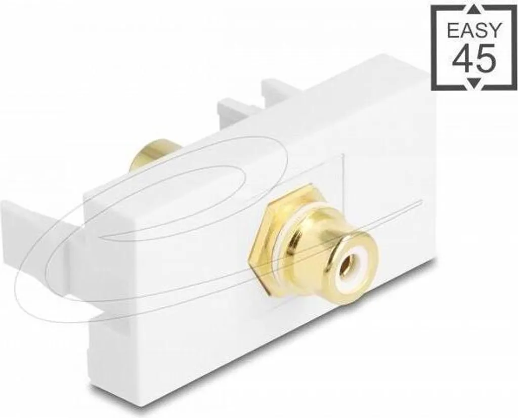 Module Easy45 prise RCA plaquée or blanche : finissez-en avec les parasites