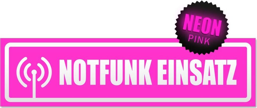 Notfunk Einsatz Piktogramm invertiert Magnetschild Schild magnetisch