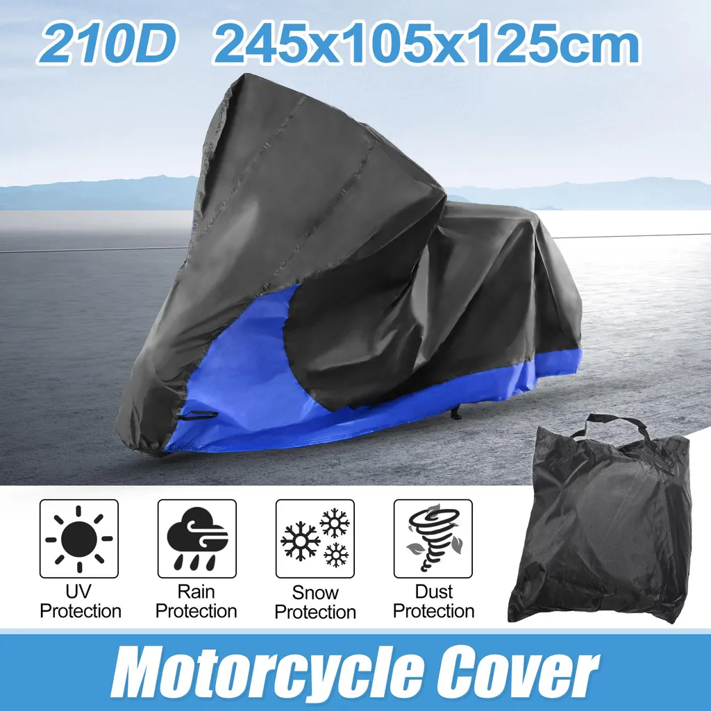 Évitez la Rouille : Housse Moto Pluie Cruiser 2 en 1 Étanche Noir Bleu