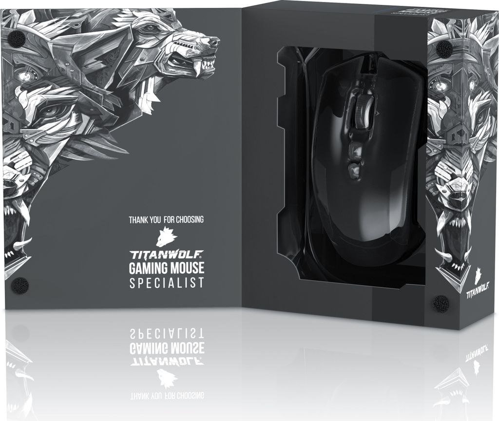 Souris de jeu Titanwolf filaire, USB Gaming Laser Mouse Image du produit 