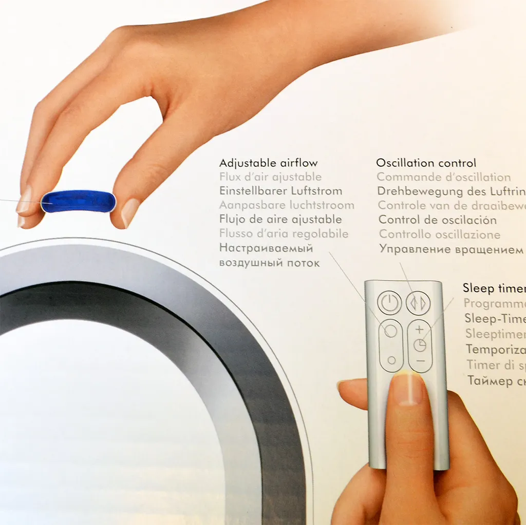 Dyson AM07 blanc argenté avec programmateur et télécommande magnétique - 12