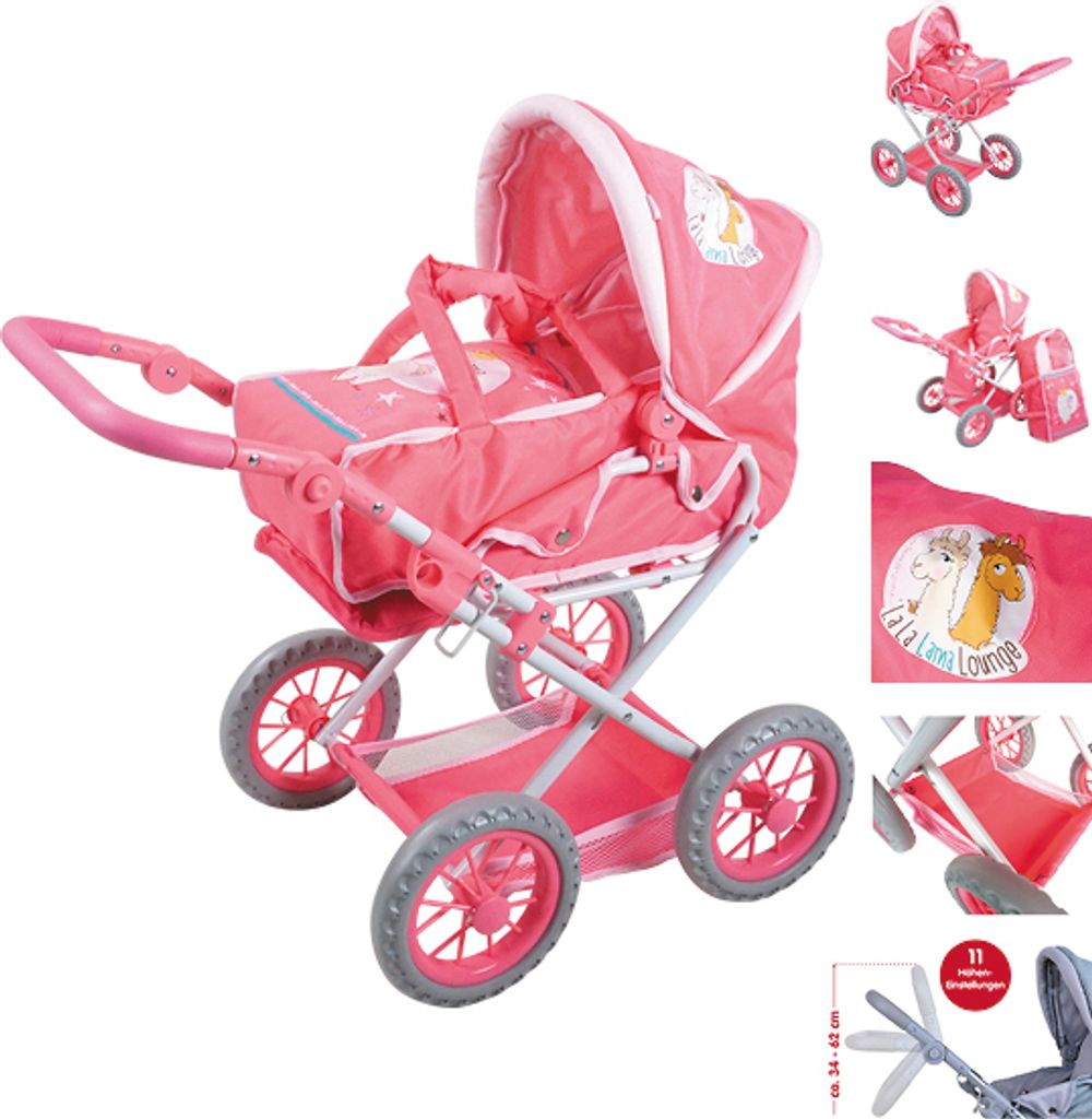 Knorrtoys NICI La-La-Lama Lounge - Puppenwagen Ruby Produktbild 