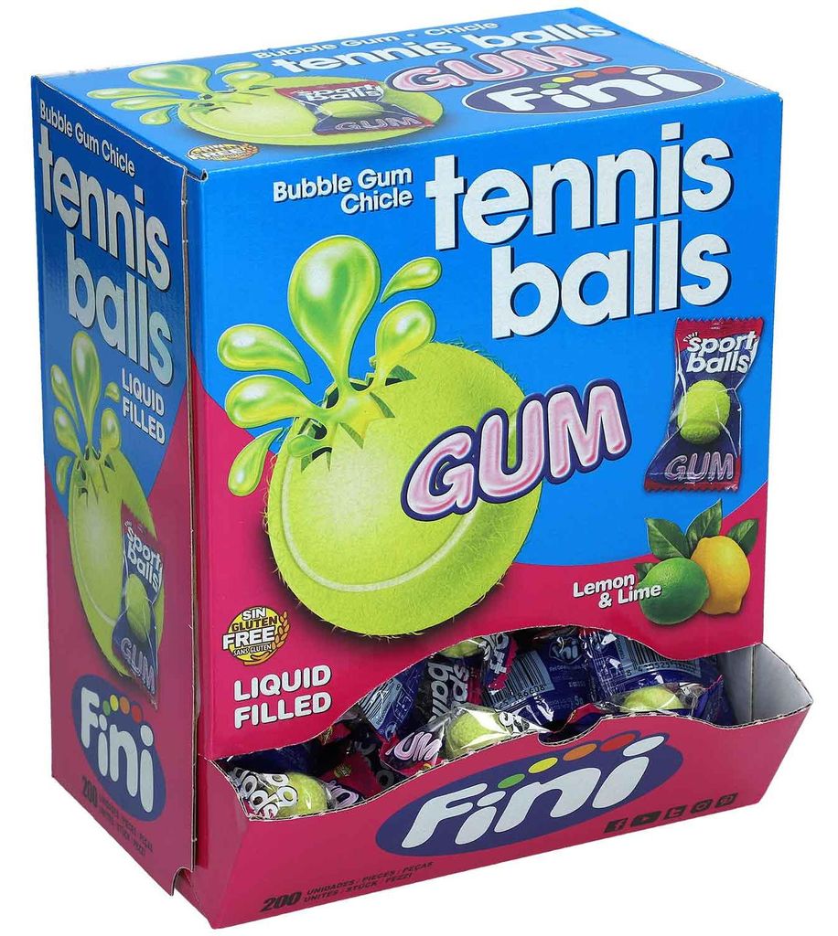 Fini Tennis Balls Gum 200 žvýkaček - jednotlivě balených Obrázek produktu 